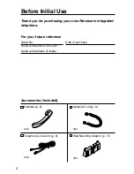 Preview for 2 page of Panasonic KX-TS85EXB Operating Instructions Manual