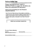 Preview for 2 page of Panasonic KX-TSC12W User Manual