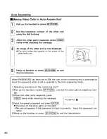 Preview for 46 page of Panasonic KXCAP150 - VIDEO PHONE W/LCD Operating Instructions Manual