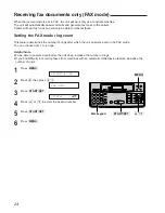 Preview for 24 page of Panasonic KXF1150 - MFD FAX PRINTER Operating Instructions Manual