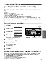 Preview for 41 page of Panasonic KXF1150 - MFD FAX PRINTER Operating Instructions Manual