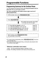 Preview for 44 page of Panasonic KXTCM947B - CORDLESS 900 ANALOG User Manual