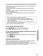 Preview for 49 page of Panasonic KXTCM947B - CORDLESS 900 ANALOG User Manual