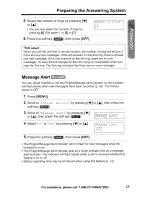 Preview for 33 page of Panasonic KXTG5210 - 5.8 GHZ EXP.CRDLESS PHONE SYS Quick Setup Manual