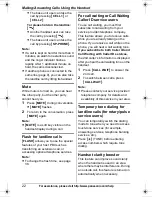 Preview for 22 page of Panasonic KXTG6582 - PHONE SYSTEM Operating Instructions Manual