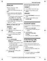 Preview for 59 page of Panasonic KXTG6582 - PHONE SYSTEM Operating Instructions Manual