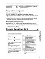 Preview for 67 page of Panasonic KXTMC97B - PHONE/ANSWER MACHINE User Manual