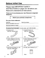 Preview for 2 page of Panasonic KXTS27W - PHONE-2 L User Manual