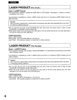 Preview for 8 page of Panasonic LF-D101E Operating Instructions Manual