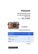 Panasonic Lumix DC-GX880 Operating Instructions For Advanced Features preview