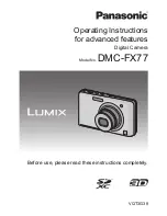 Panasonic Lumix DMC-FX77 Operating Instructions Manual preview