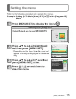 Preview for 15 page of Panasonic Lumix DMC-ZS8 Basic Owner'S Manual