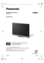 Preview for 1 page of Panasonic LZ2000H Series Operating Instructions Manual