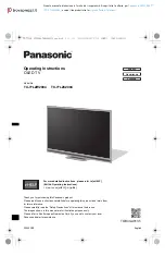 Panasonic LZW2004 Operating Instructions Manual preview