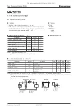 Panasonic MA22F20 Specification Sheet preview