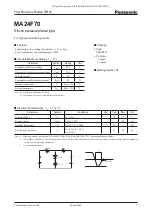 Panasonic MA24F70 Specification Sheet preview