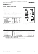 Panasonic MA27077 Specification Sheet preview