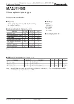 Preview for 1 page of Panasonic MA2J1140G Specification Sheet