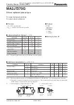 Panasonic MA2J7270G Specification Sheet preview