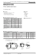 Panasonic MA2S1010G Specification Sheet preview