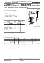 Preview for 1 page of Panasonic MA3D752 Specification Sheet