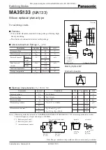 Preview for 1 page of Panasonic MA3S133 (MA133) Specifications