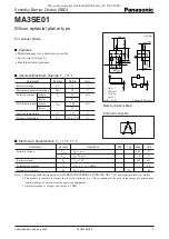 Preview for 1 page of Panasonic MA3SE01 Specification Sheet