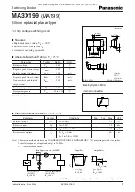 Preview for 1 page of Panasonic MA3X199 (MA199) Specifications