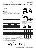 Preview for 1 page of Panasonic MA3X704D Specification Sheet