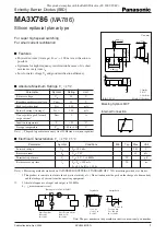 Preview for 1 page of Panasonic MA3X786 (MA786) Specification Sheet