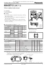 Panasonic MA4X713 (MA713) Specification Sheet preview