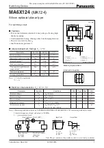 Preview for 1 page of Panasonic MA6X124 (MA124) Specifications