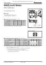 Panasonic MAZLxxxH Series Specifications preview