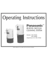 Panasonic MCH1000 - BUILT-IN VACUUM SYS Operating Instructions Manual preview