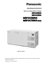 Preview for 1 page of Panasonic MDF-DC500VX Series Operating Instructions Manual