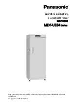 Panasonic MDF-U334 Series Operating Instructions Manual preview