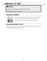 Preview for 27 page of Panasonic MDF-U56V Operating Instructions Manual