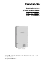 Preview for 1 page of Panasonic MDF-U7586SC Operating Instructions Manual