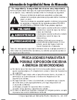 Preview for 2 page of Panasonic NN-P794 series Instrucciones De Operación