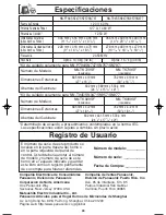 Preview for 30 page of Panasonic NN-P794 series Instrucciones De Operación