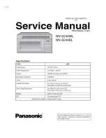 Panasonic NNS244BL - MICROWAVE 2.0 C/OTR Service Manual preview