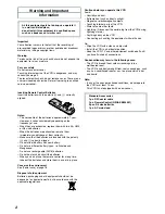 Preview for 2 page of Panasonic NV-FJ616 Series Operating Instructions Manual