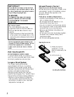 Preview for 2 page of Panasonic NV-FJ8MK2AM Operating Instructions Manual