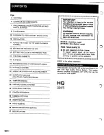 Preview for 2 page of Panasonic NV-FS1 Series Operating Instructions Manual