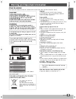 Preview for 3 page of Panasonic NV-VP60 Series Operating Instructions Manual