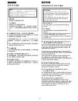 Preview for 2 page of Panasonic NV-VZ9EN Operating Instructions Manual