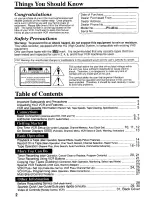 Preview for 2 page of Panasonic Omnivision PV-4614 Operating Instructions Manual