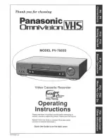 Panasonic Omnivision PV-7665S Operating Instructions Manual preview