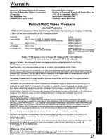 Preview for 27 page of Panasonic Omnivision PV-8405S Operating Instructions Manual