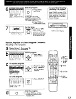 Preview for 13 page of Panasonic Omnivision PV-840F Operating Instructions Manual